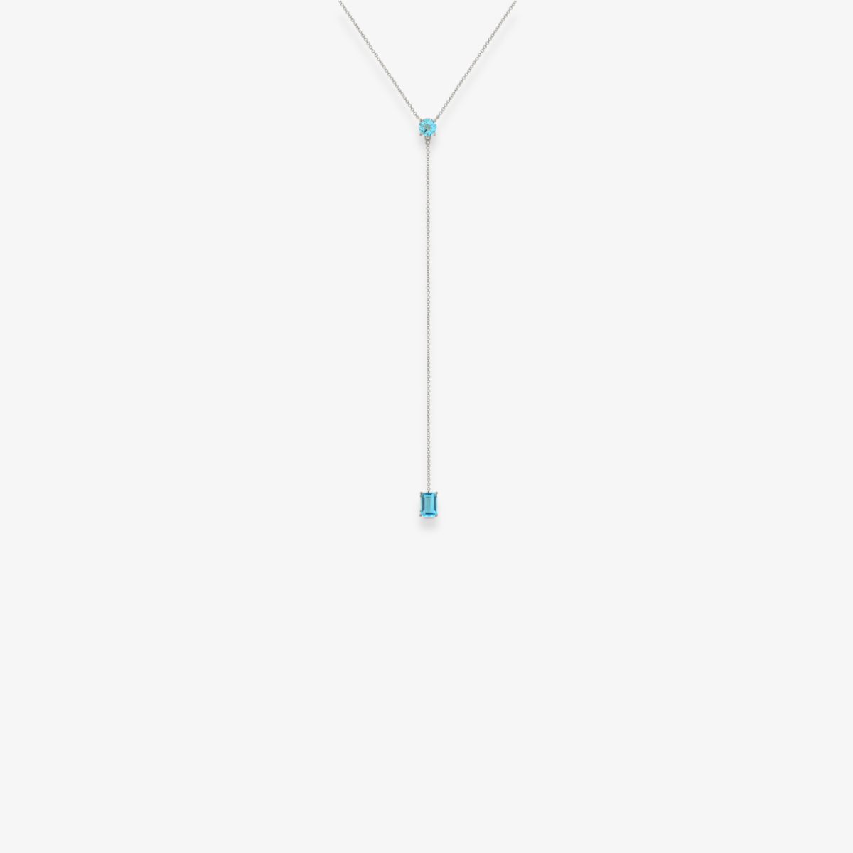 Semi Precious Gemstone Lariat Necklace