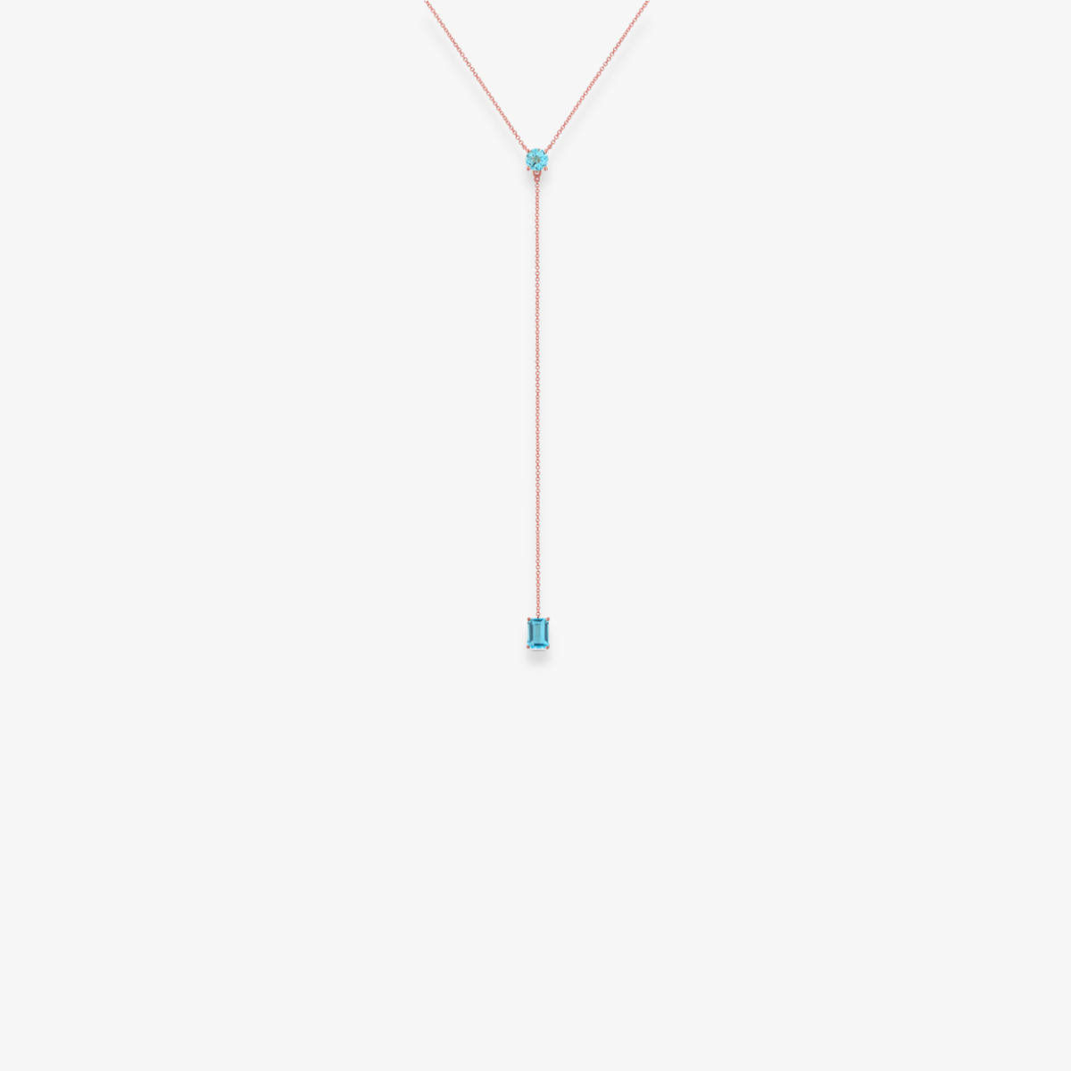 Semi Precious Gemstone Lariat Necklace