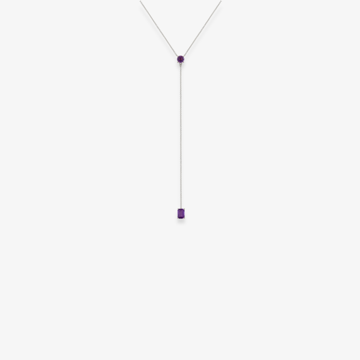 Semi Precious Gemstone Lariat Necklace