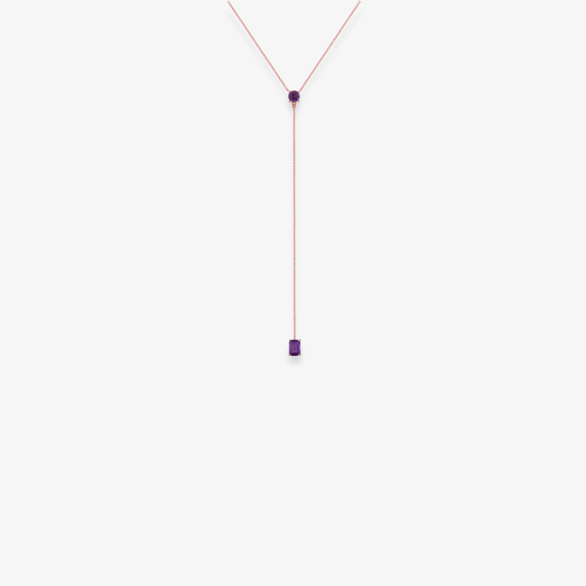 Semi Precious Gemstone Lariat Necklace
