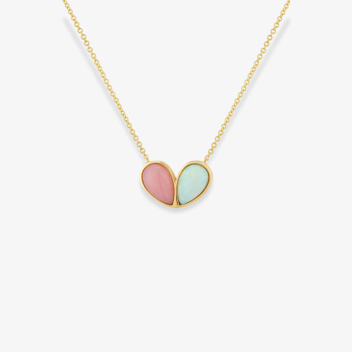 Two Stone Heart Necklace
