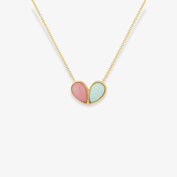 Two Stone Heart Necklace