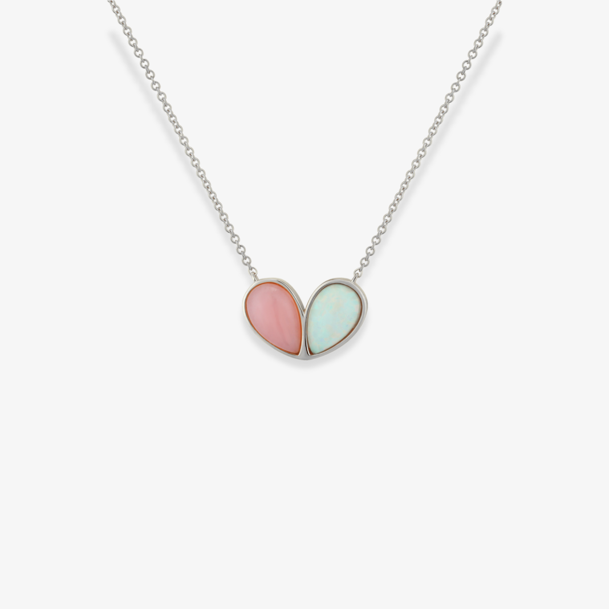 Two Stone Heart Necklace