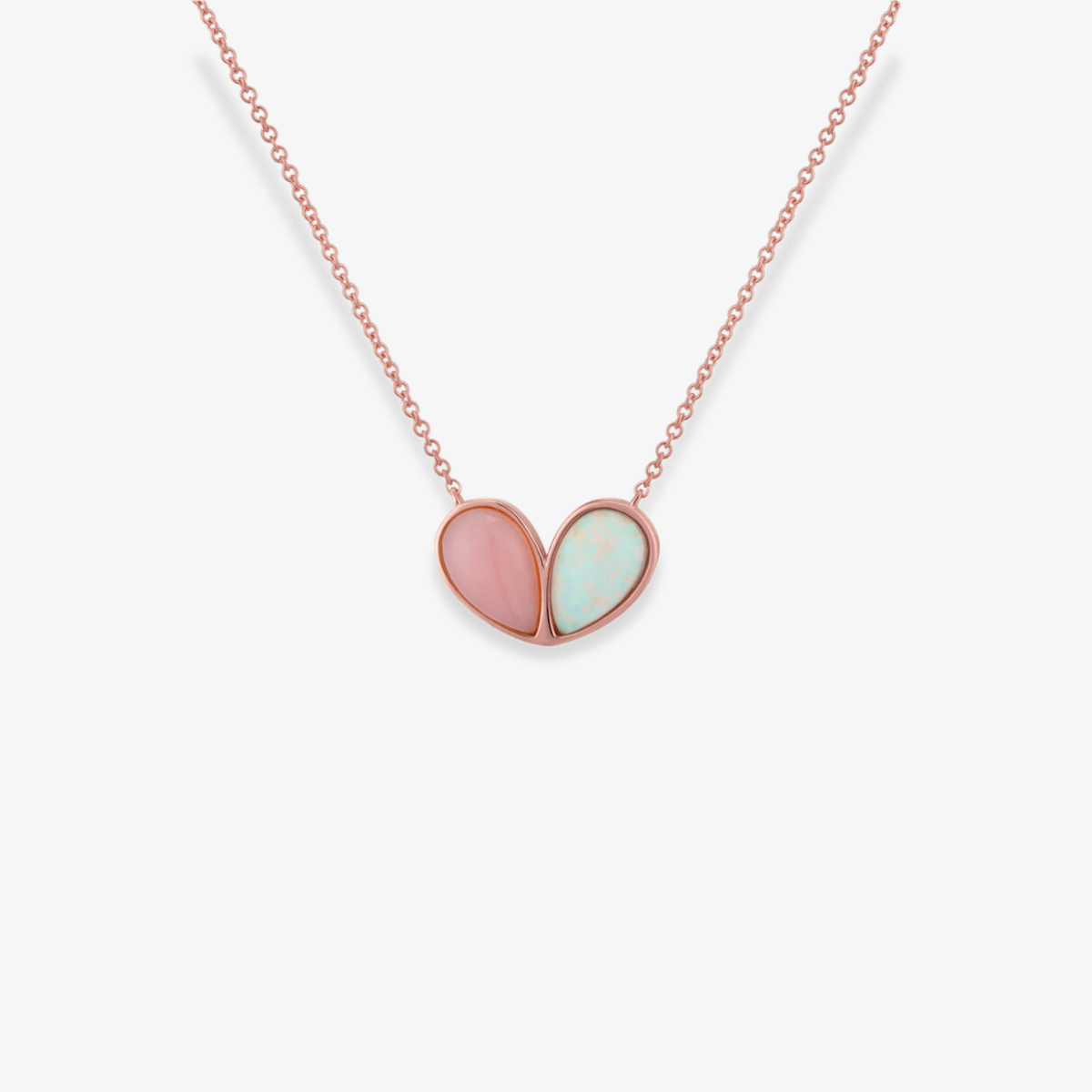 Two Stone Heart Necklace