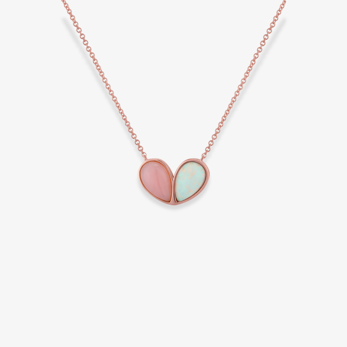 Two Stone Heart Necklace