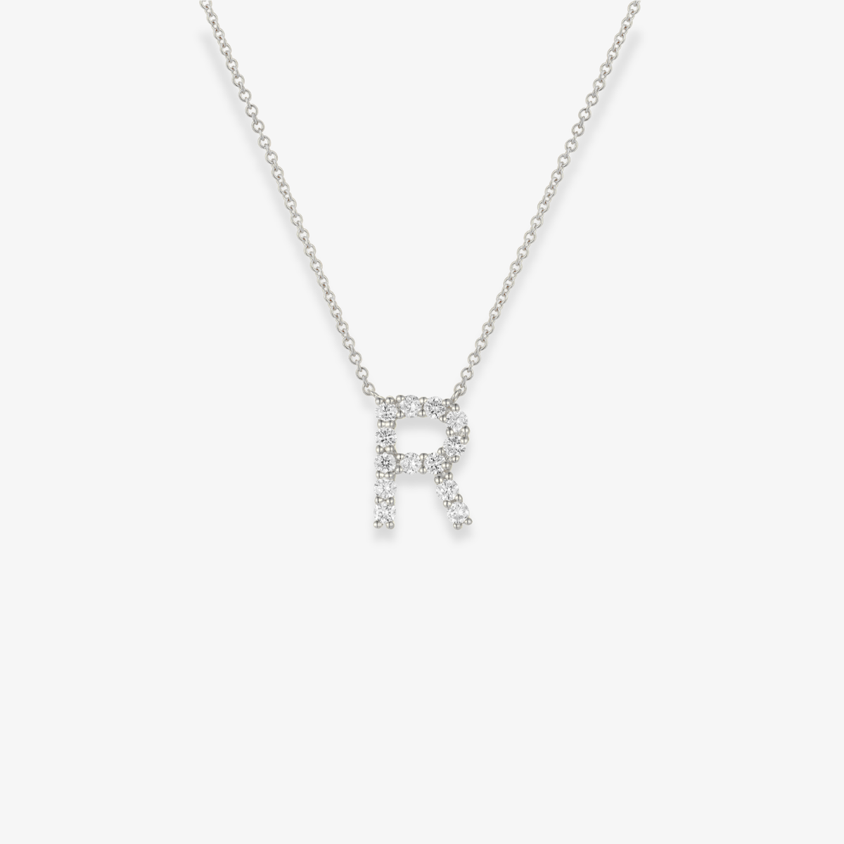 Jumbo Diamond Initial Necklace