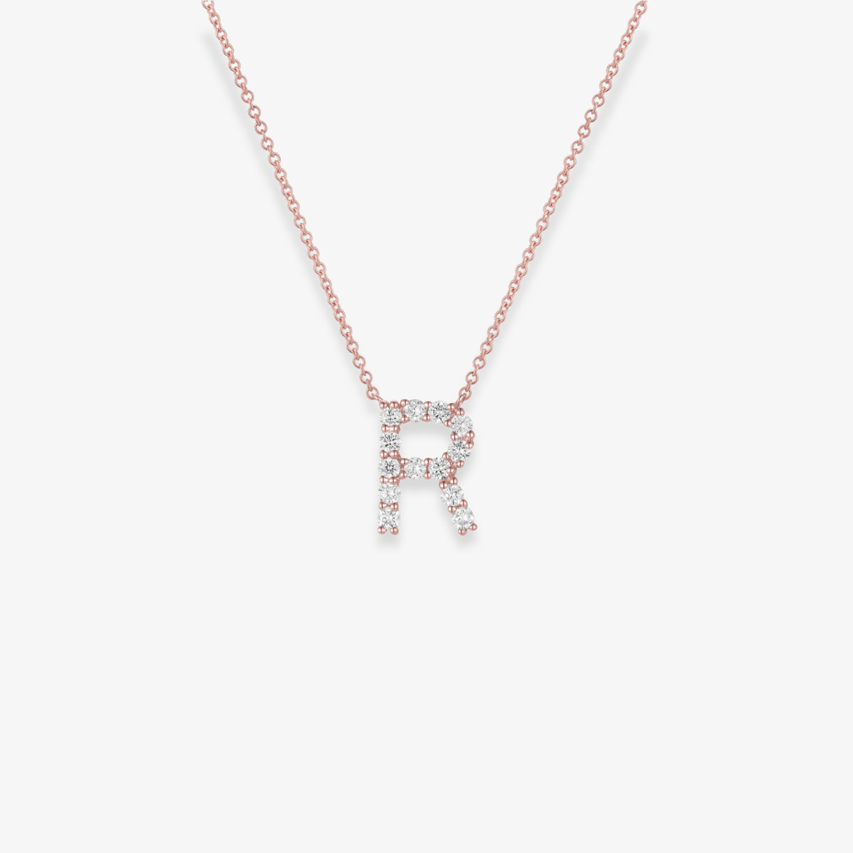 Jumbo Diamond Initial Necklace