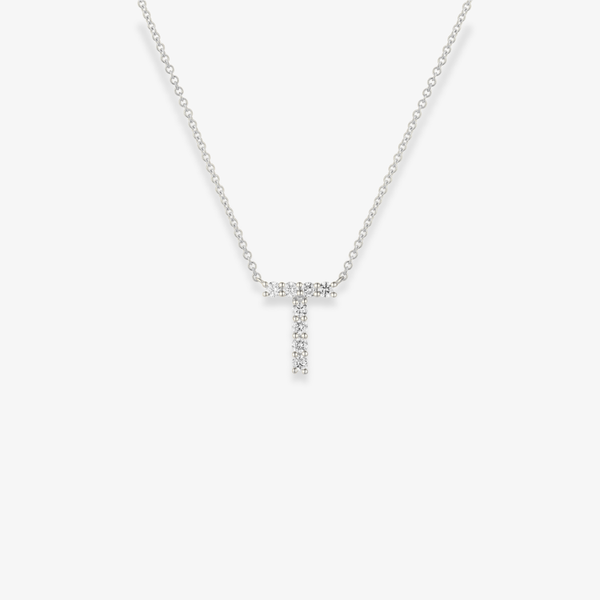 Jumbo Diamond Initial Necklace