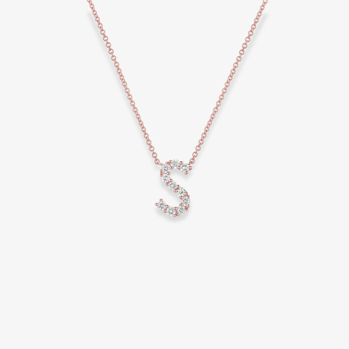 Jumbo Diamond Initial Necklace