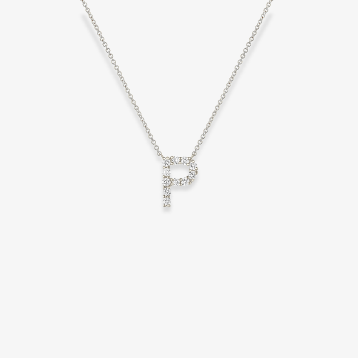 Jumbo Diamond Initial Necklace