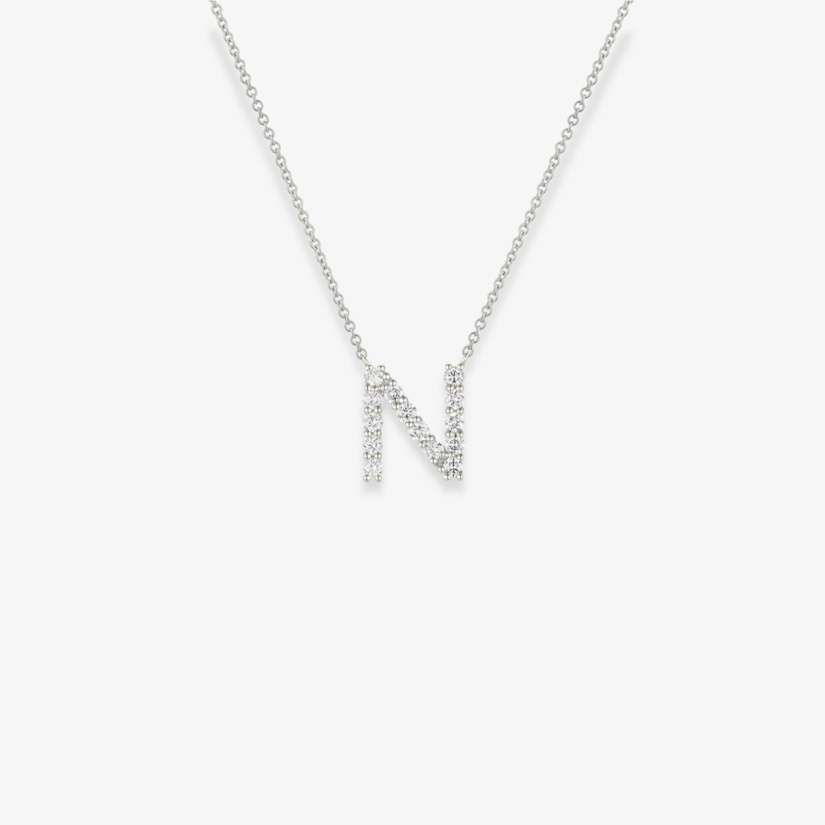 Jumbo Diamond Initial Necklace