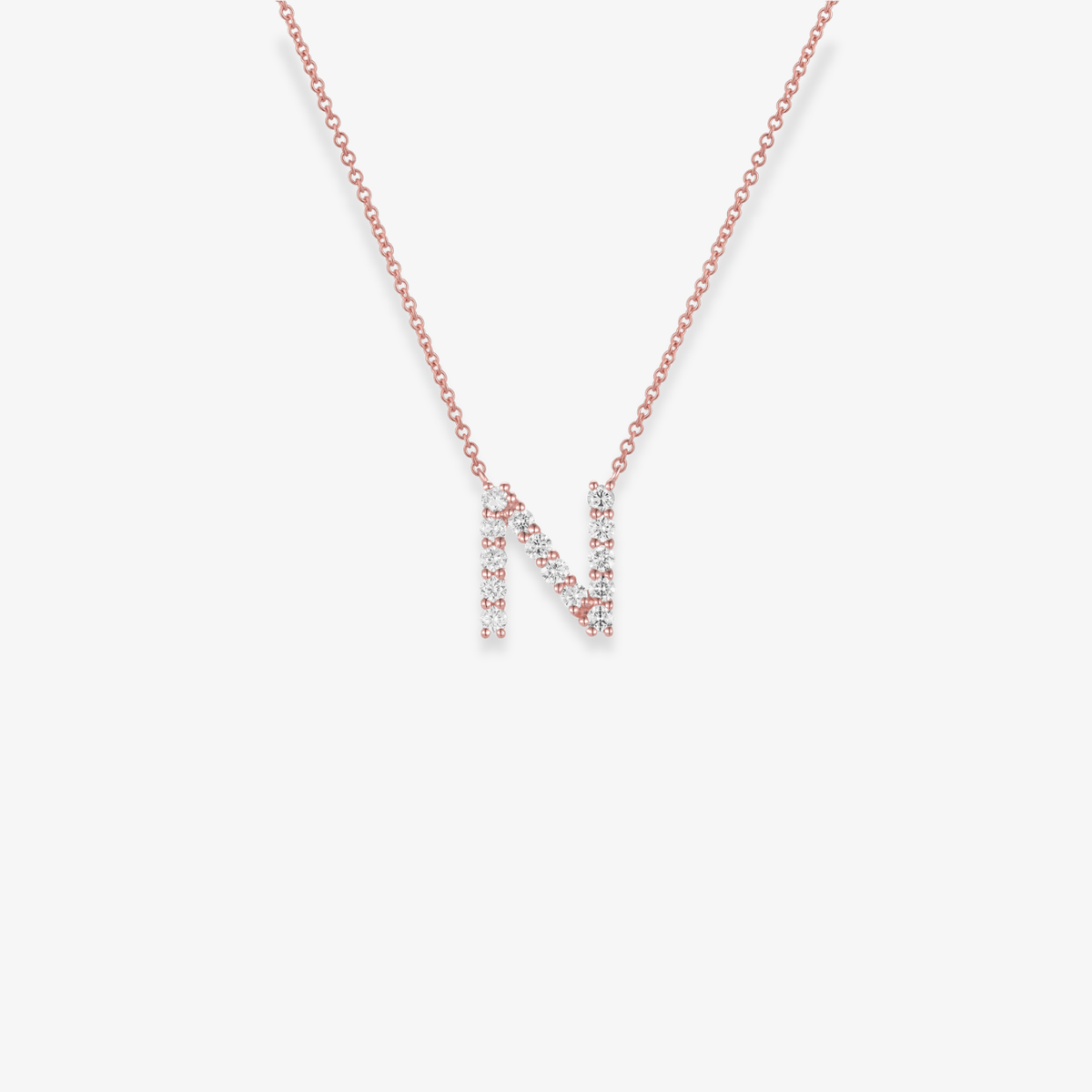 Jumbo Diamond Initial Necklace