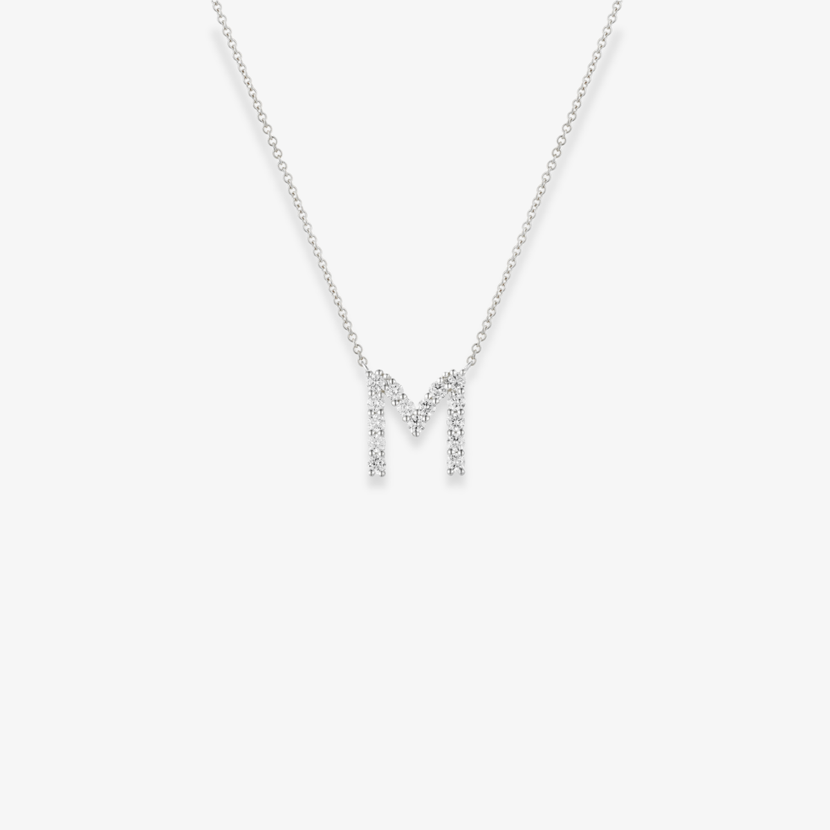 Jumbo Diamond Initial Necklace