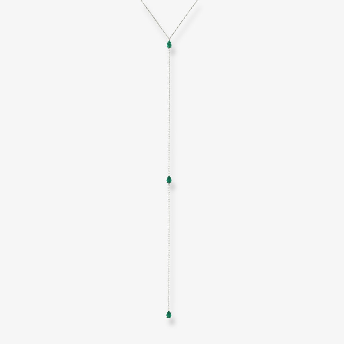Emerald Lariat Necklace