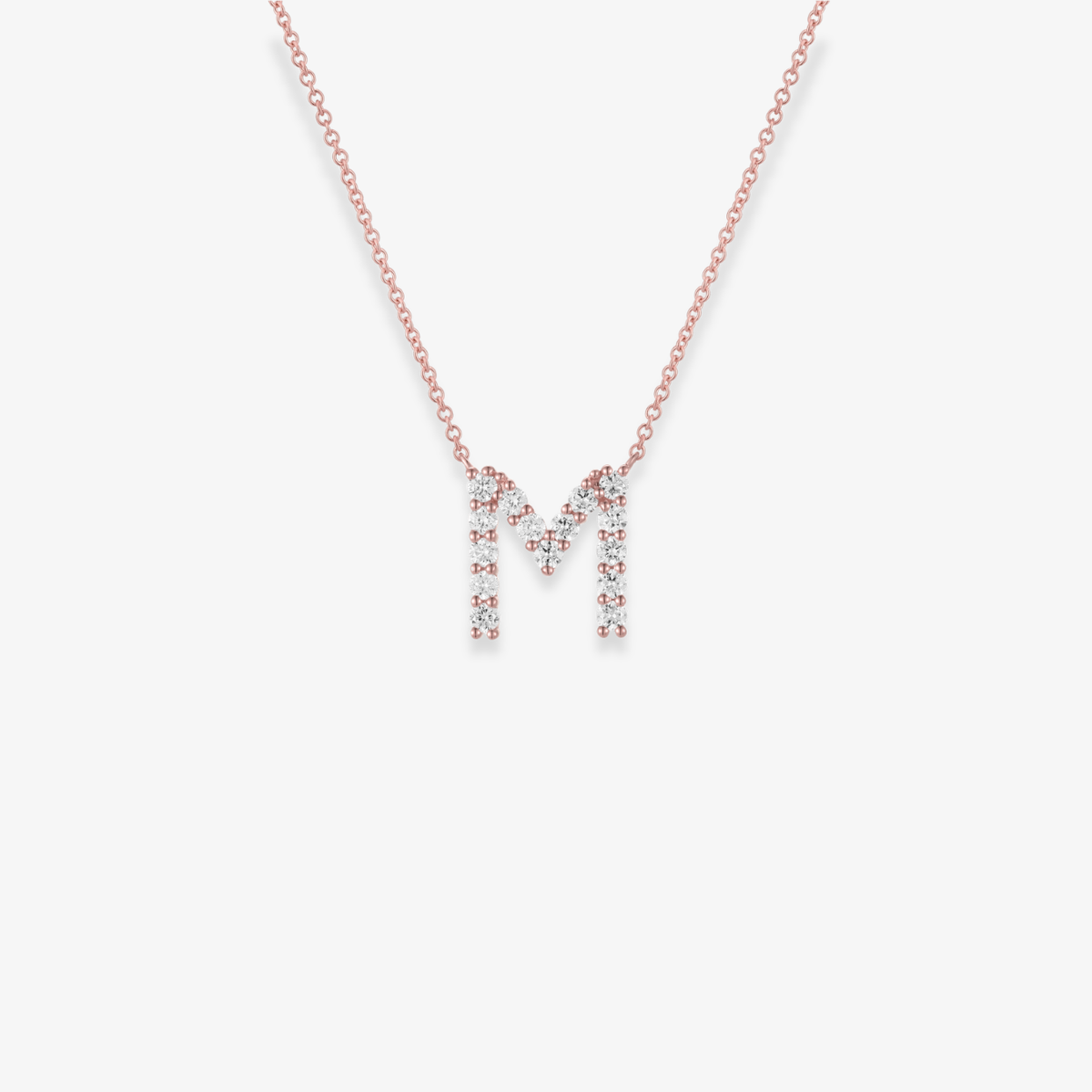 Jumbo Diamond Initial Necklace