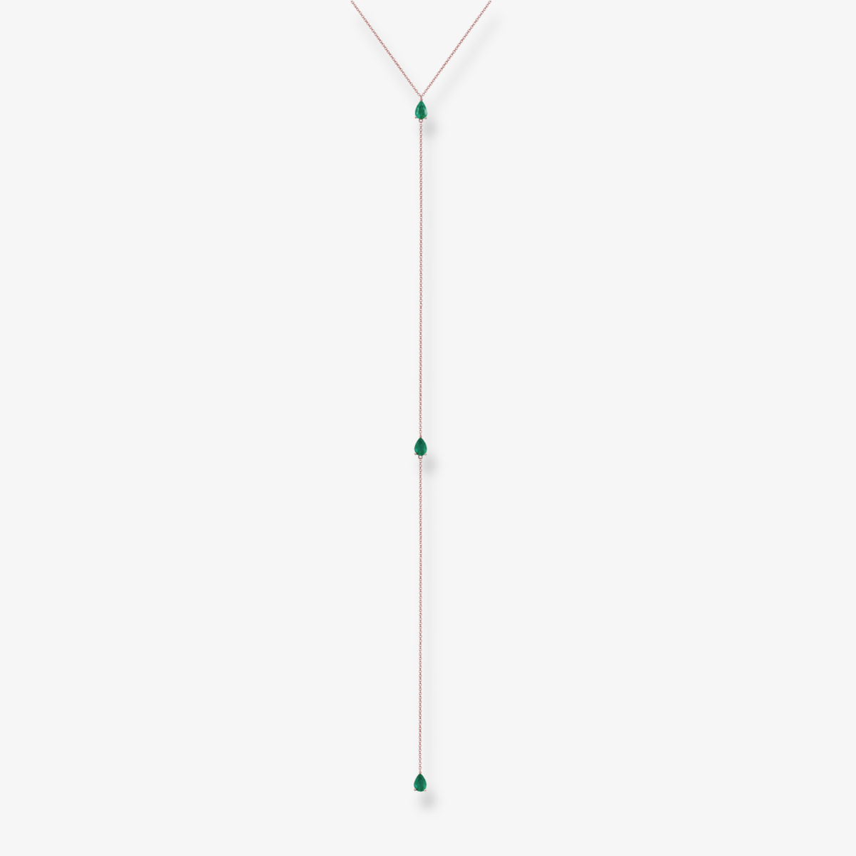Emerald Lariat Necklace