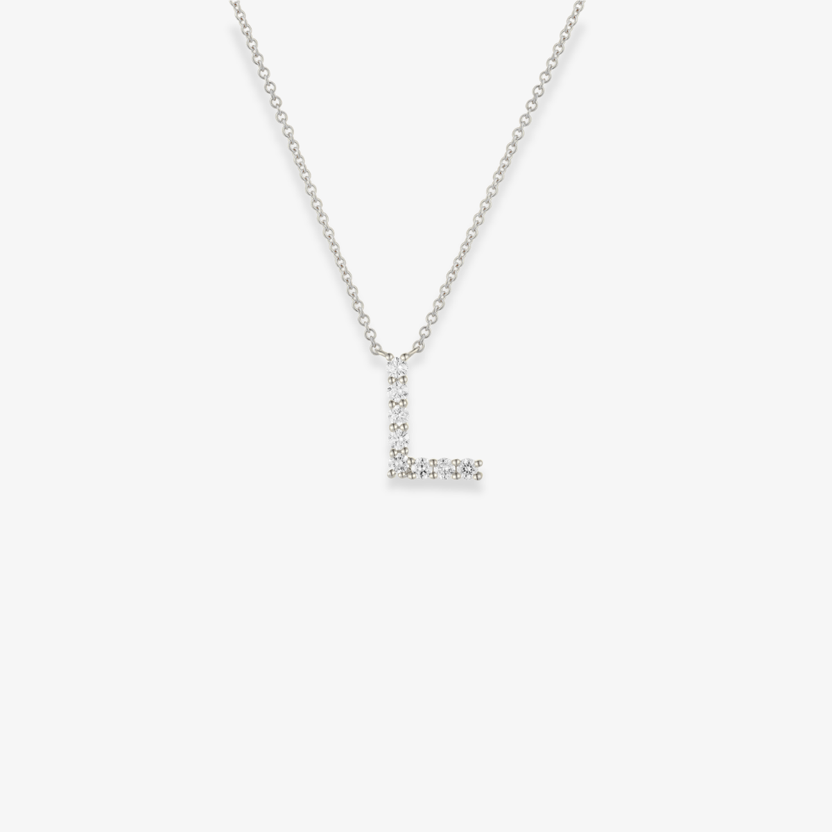 Jumbo Diamond Initial Necklace