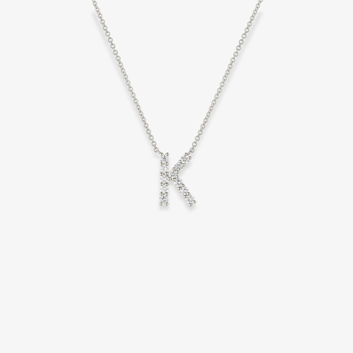 Jumbo Diamond Initial Necklace