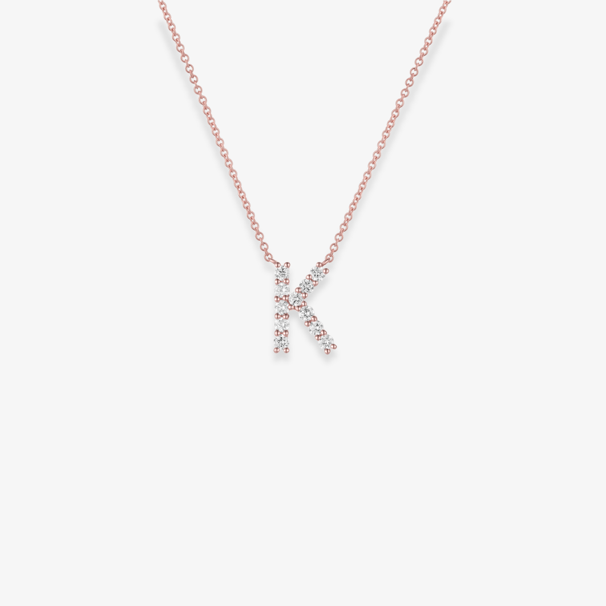 Jumbo Diamond Initial Necklace