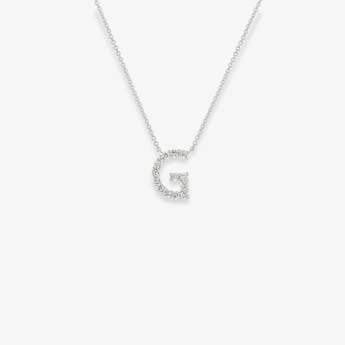 Jumbo Diamond Initial Necklace