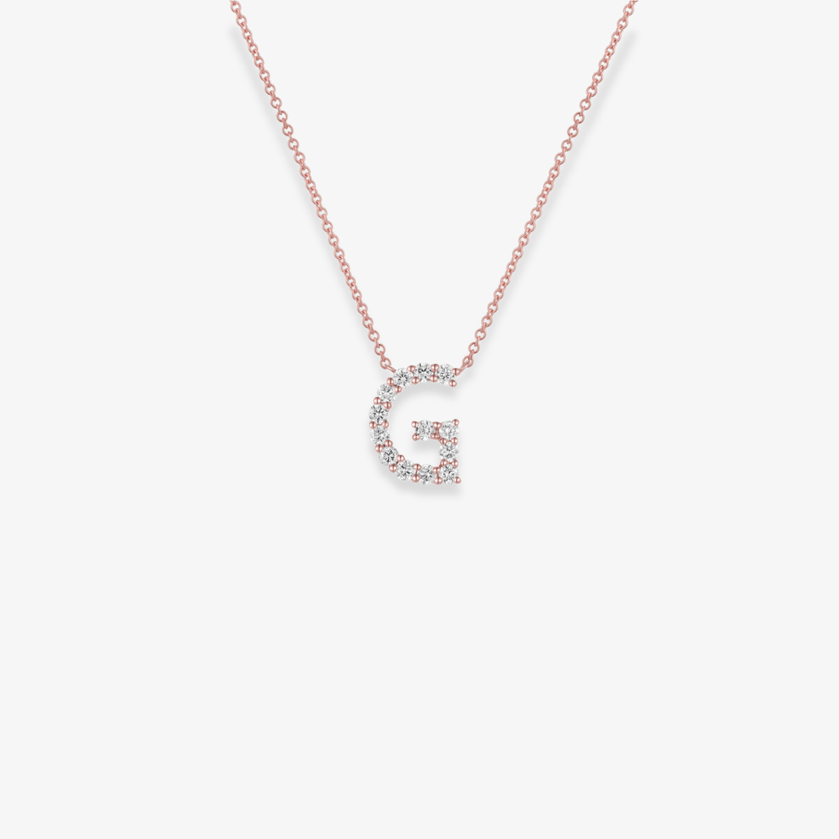 Jumbo Diamond Initial Necklace