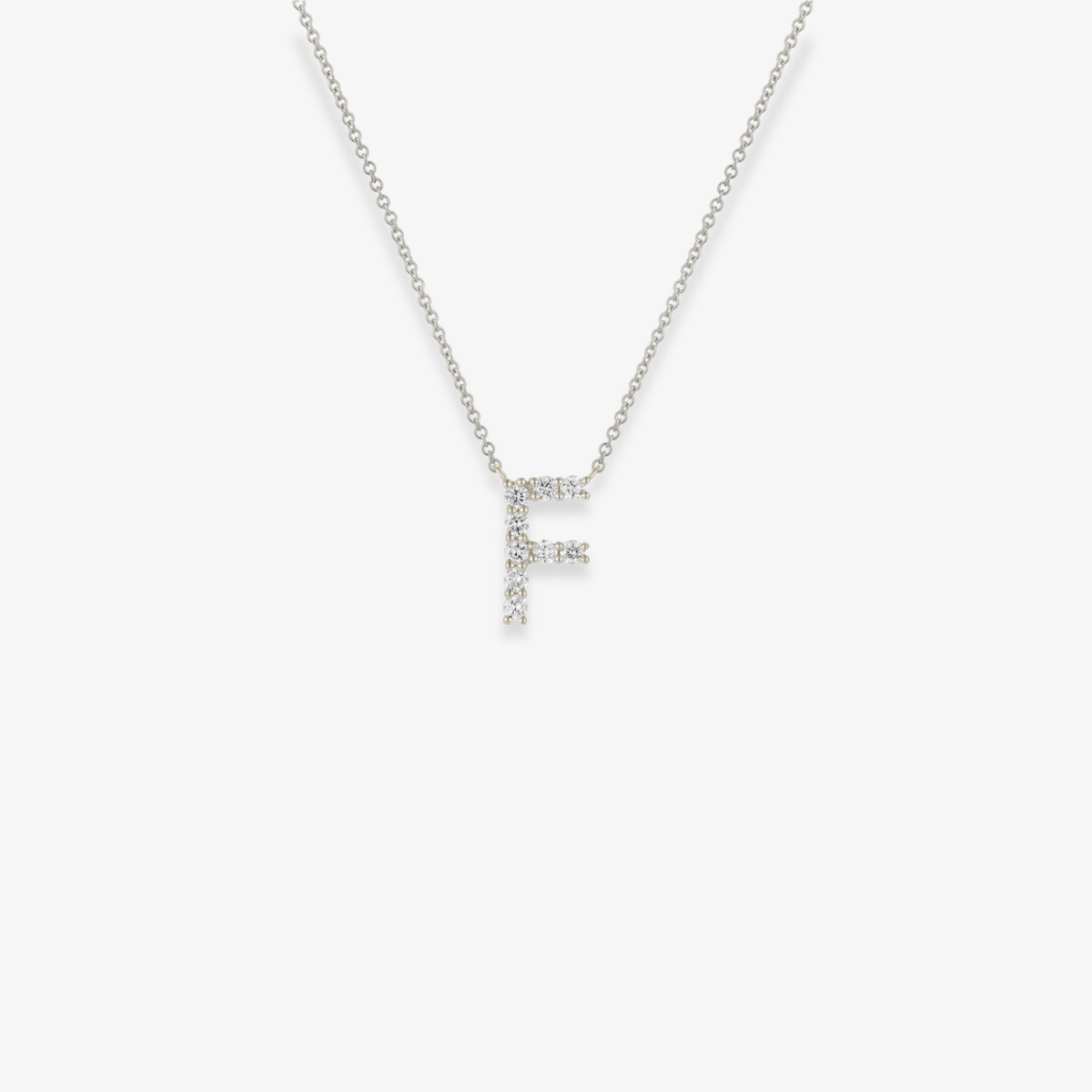 Jumbo Diamond Initial Necklace