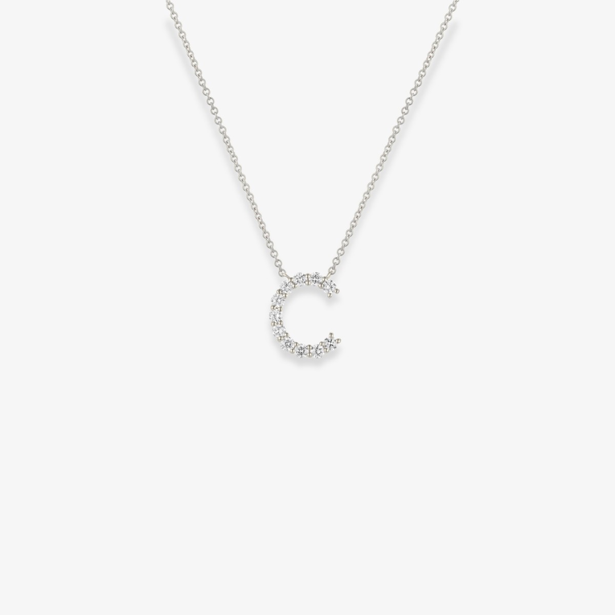 Jumbo Diamond Initial Necklace