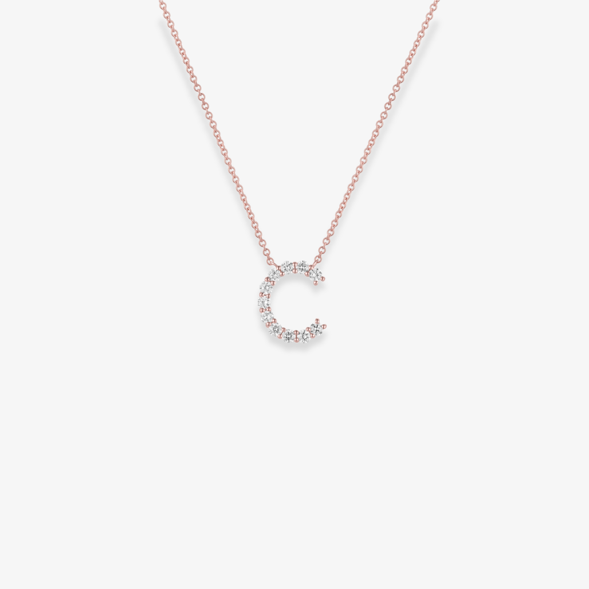 Jumbo Diamond Initial Necklace