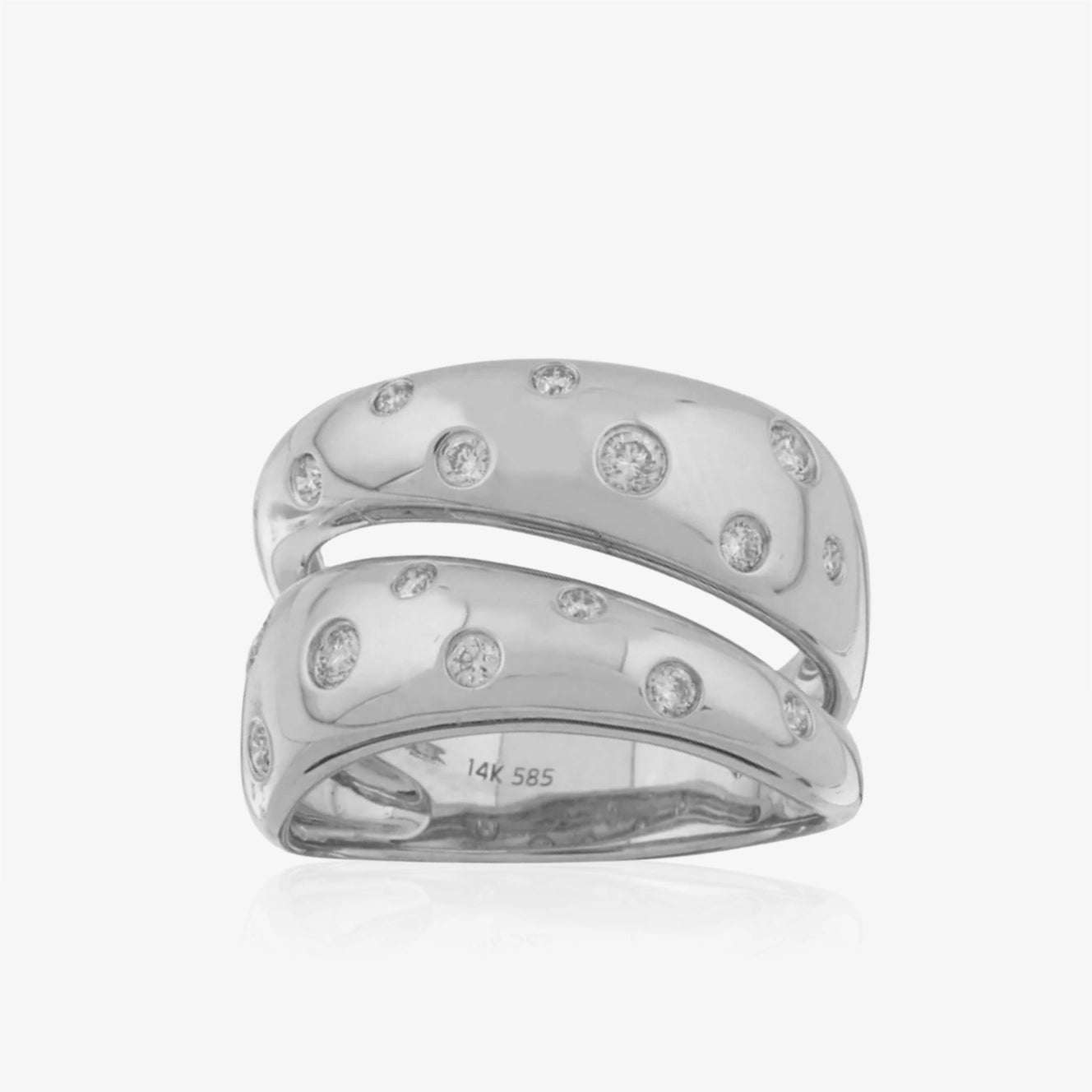Scattered Diamond Chunky Ring