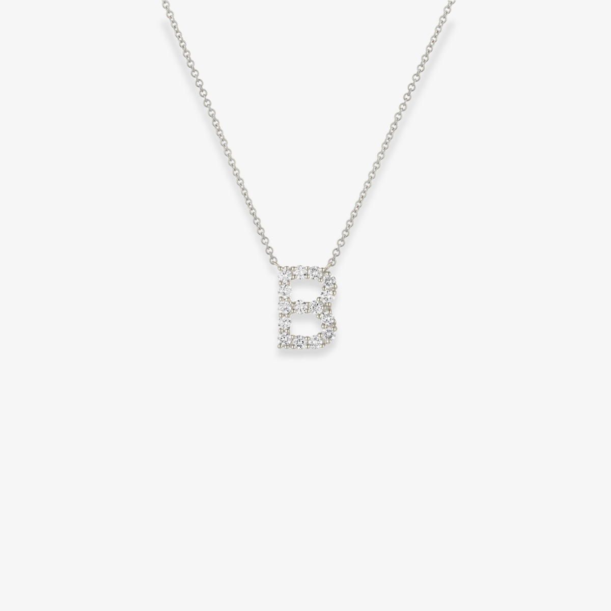 Jumbo Diamond Initial Necklace
