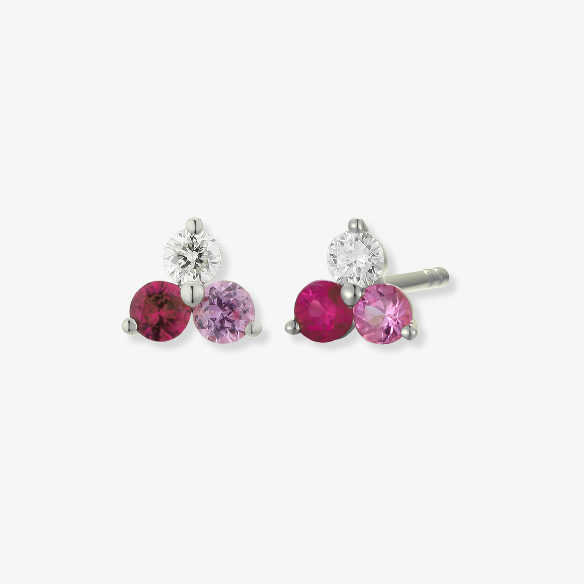 Three Ombre Gemstone Stud Piercing