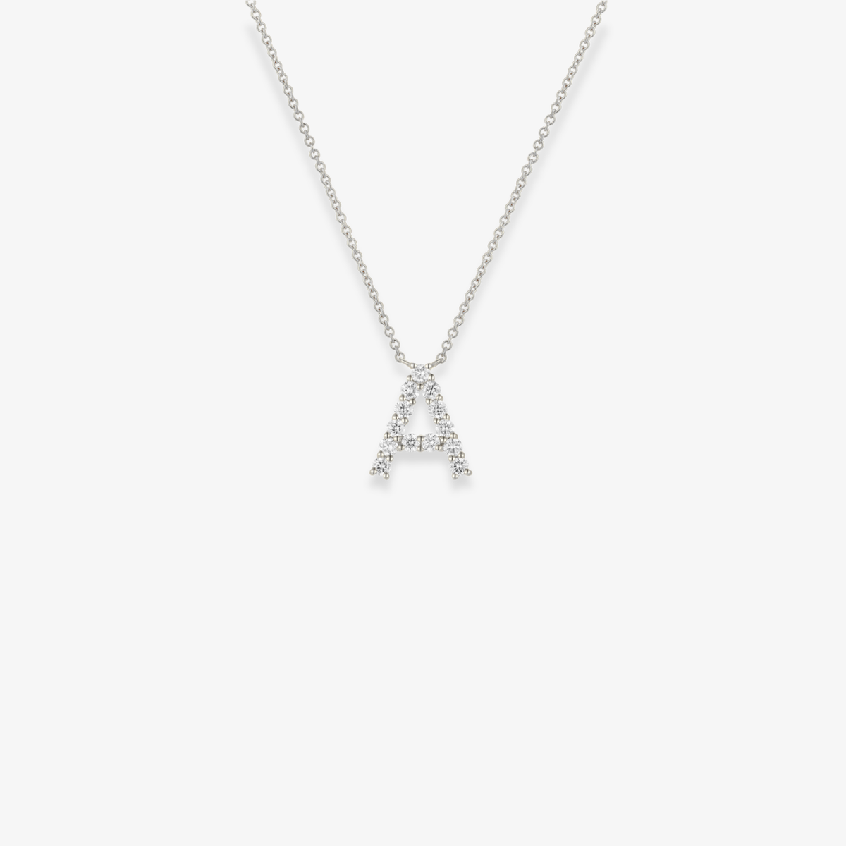 Jumbo Diamond Initial Necklace