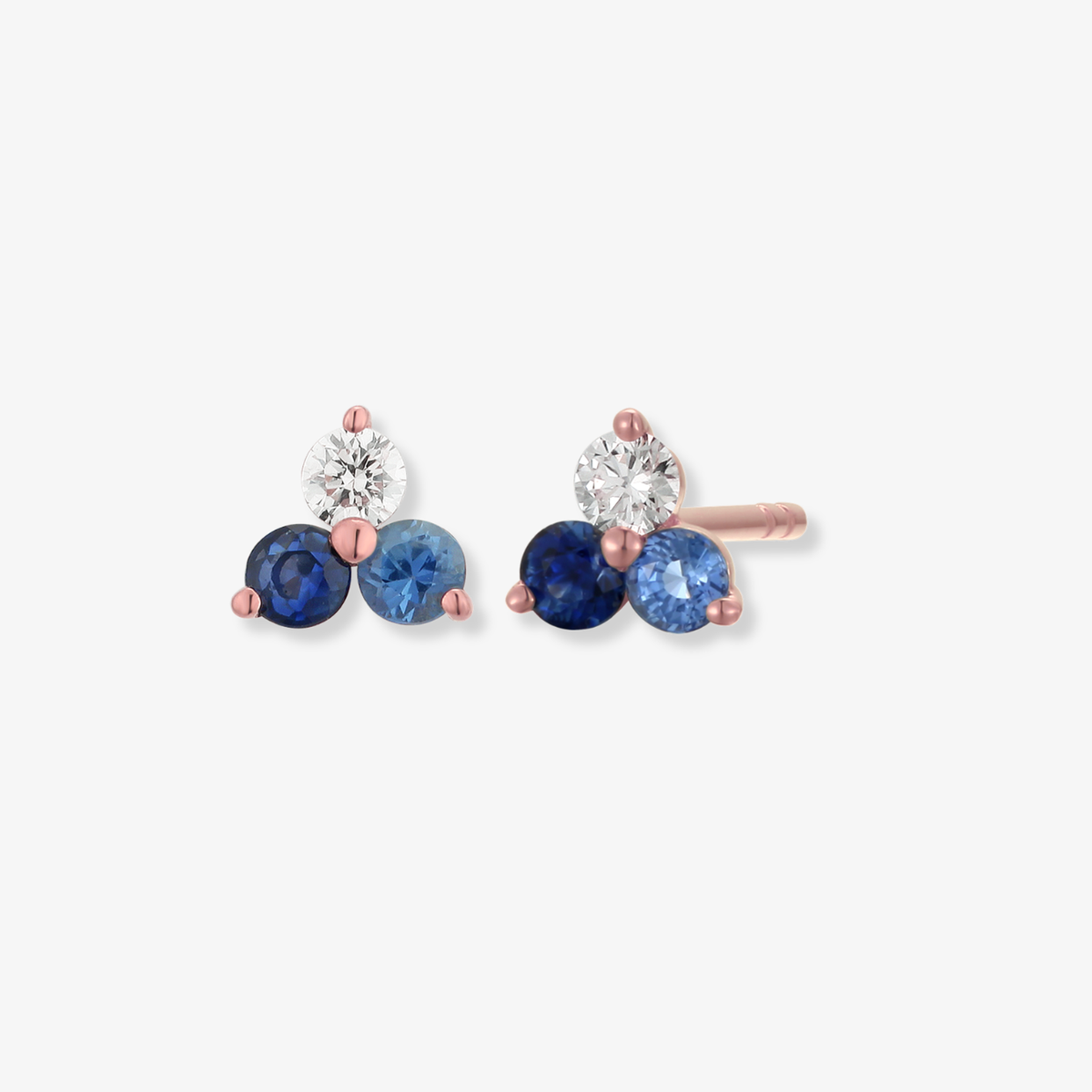 Three Ombre Gemstone Stud Piercing