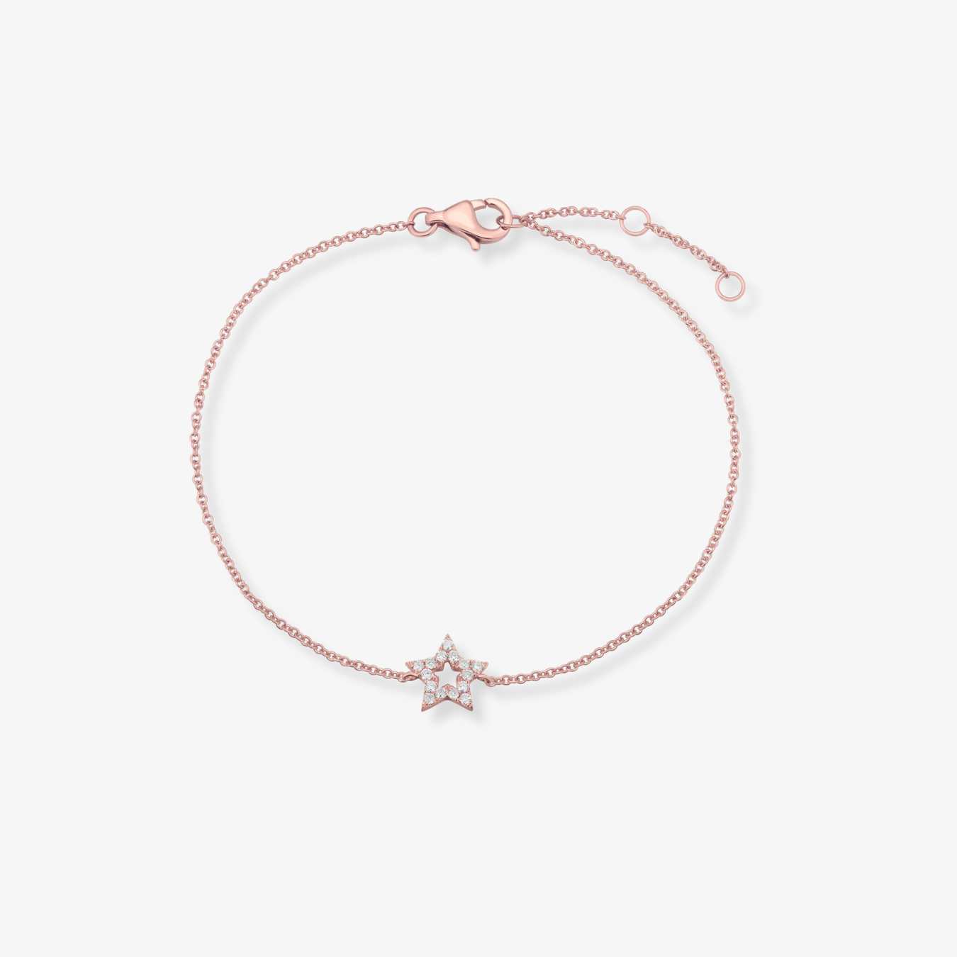 Diamond Open Star Bracelet