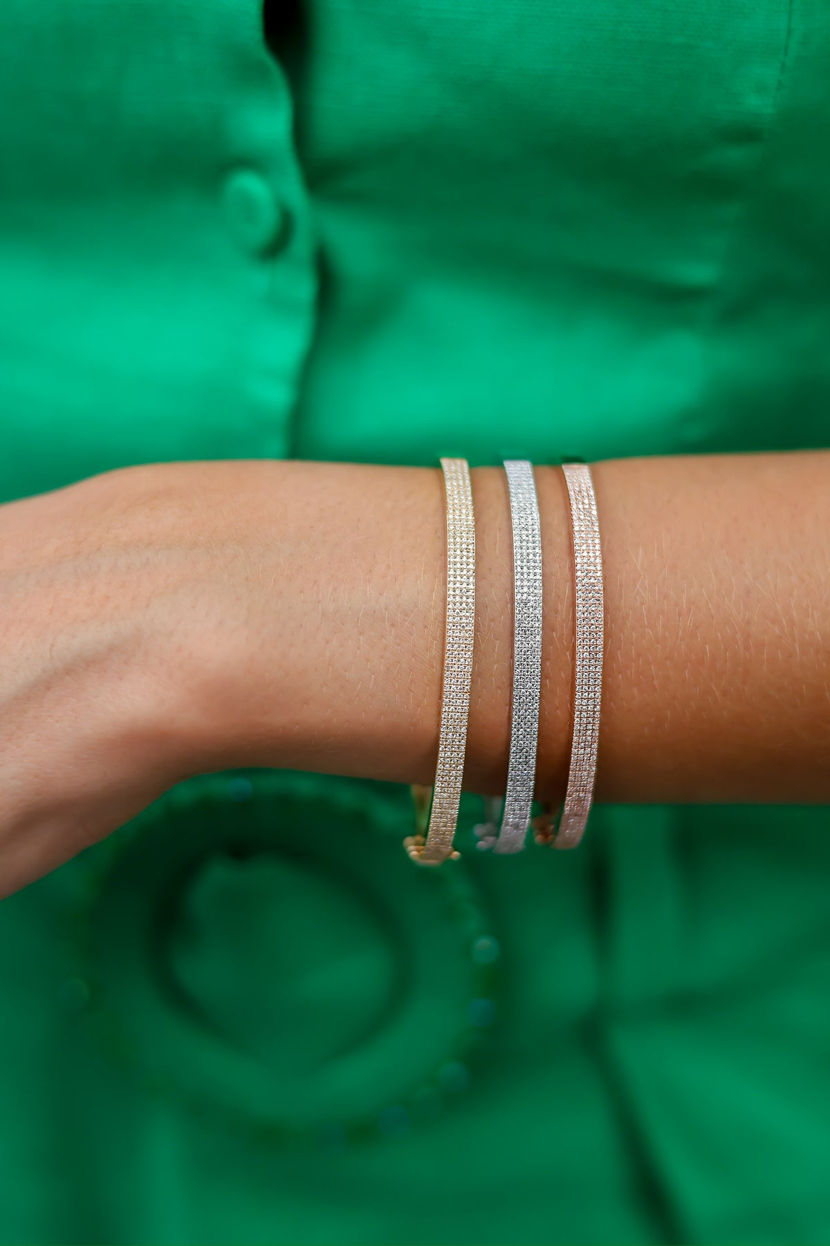 Four Row Diamond Bangle