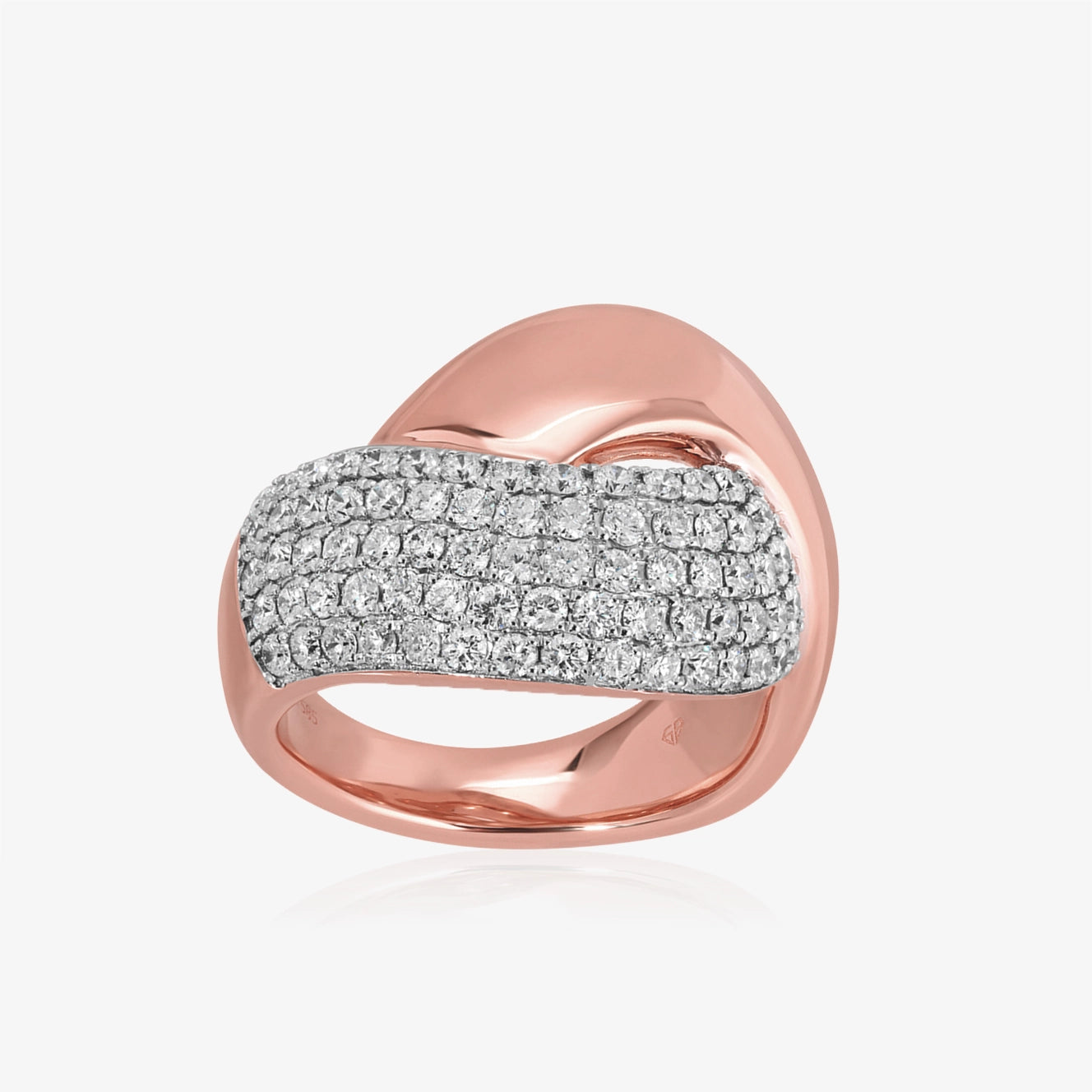 Interwined Chunky Diamond Ring