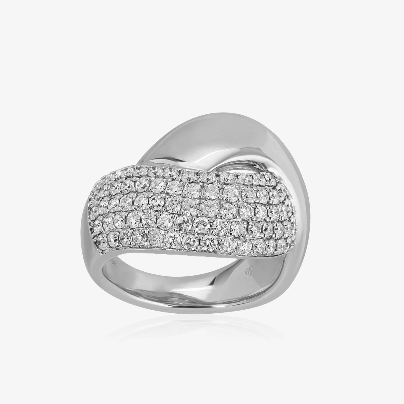 Interwined Chunky Diamond Ring