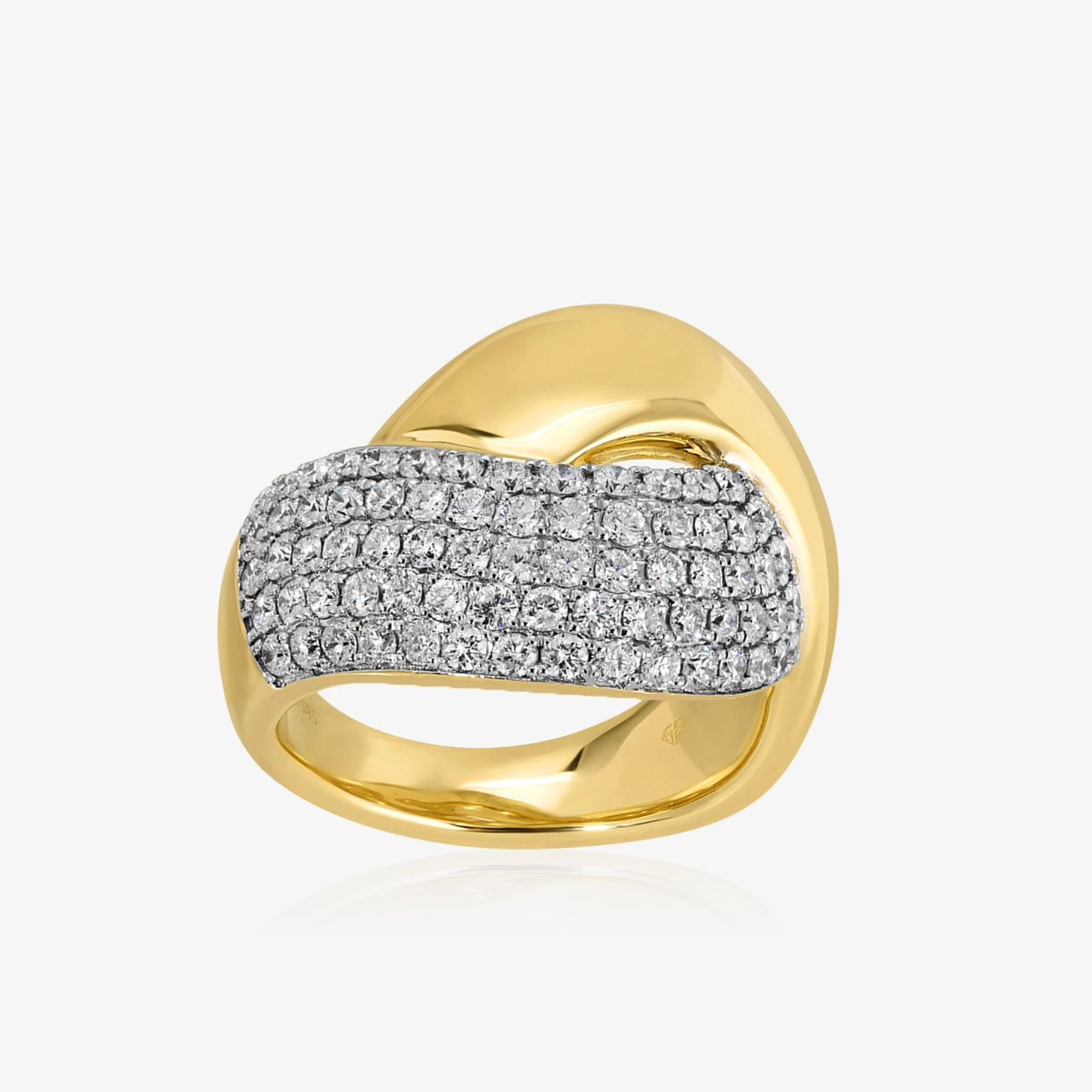 Interwined Chunky Diamond Ring