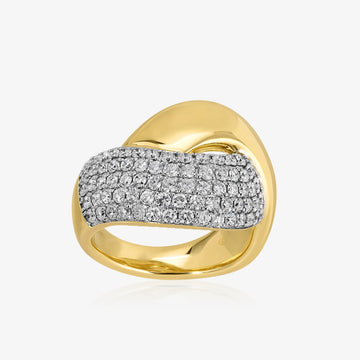 Interwined Chunky Diamond Ring