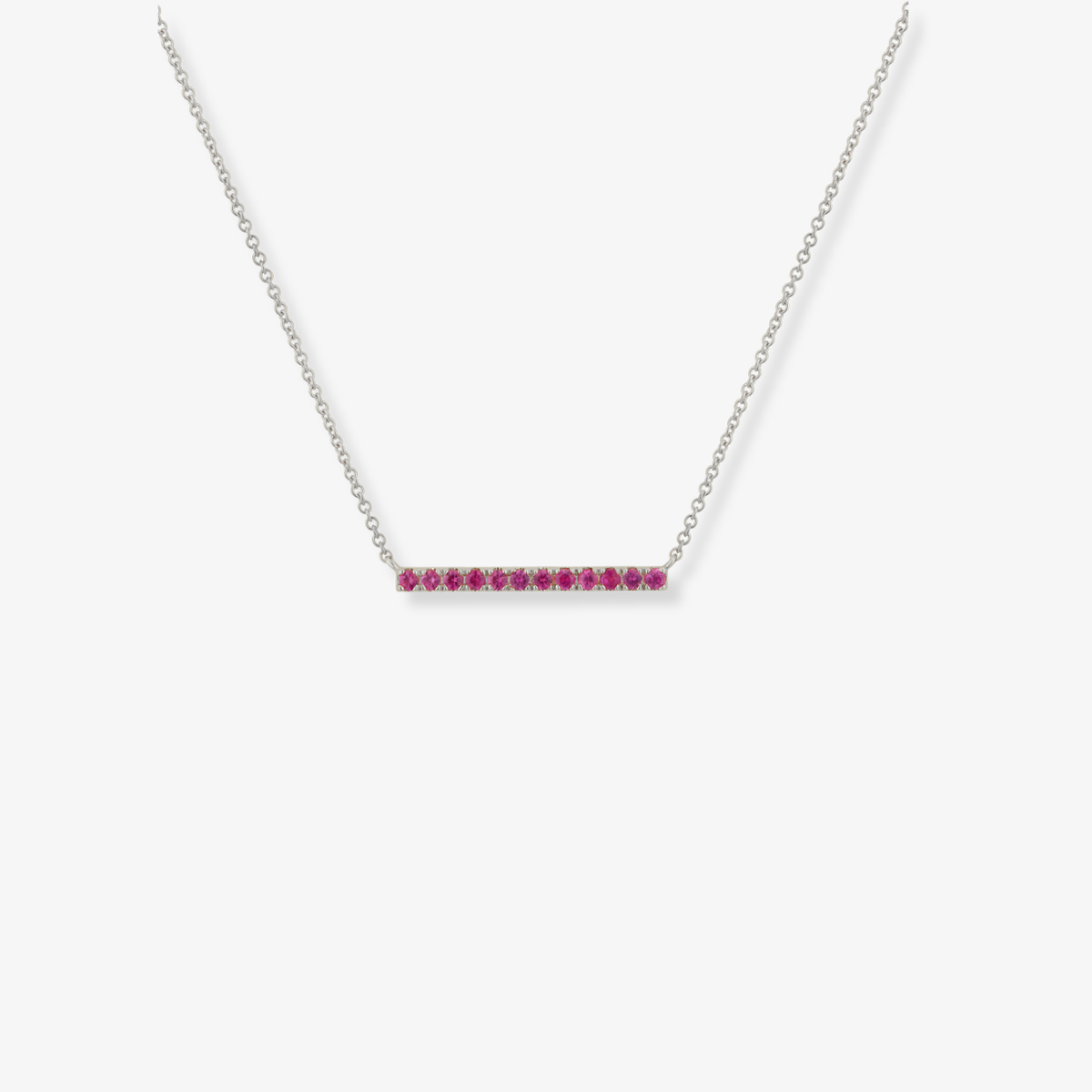 Small Bar Gemstone Necklace
