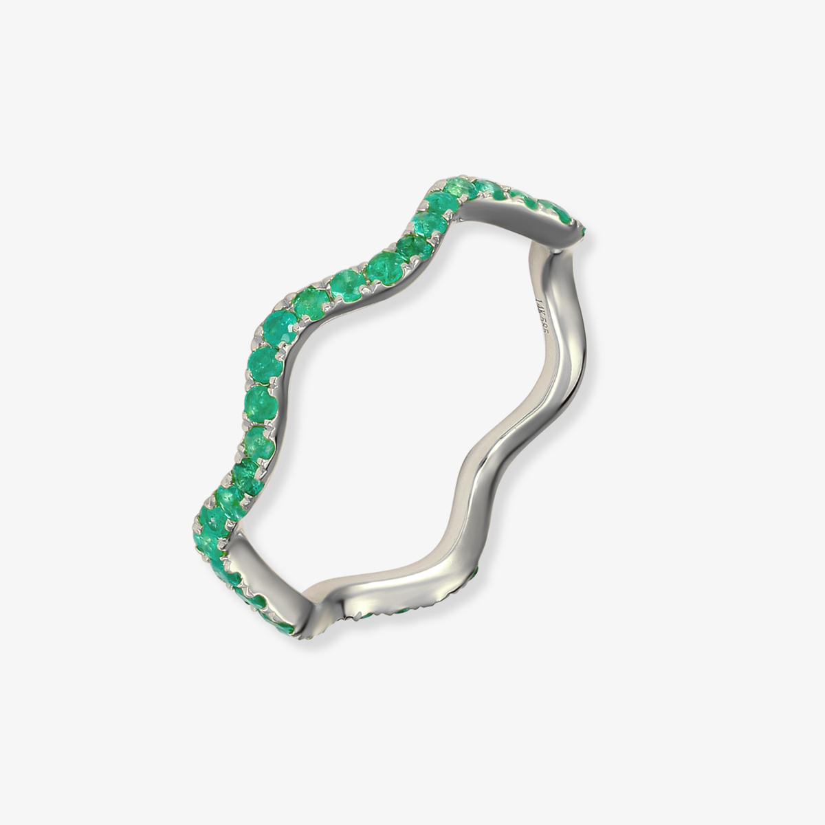 Color Wavy Band Ring