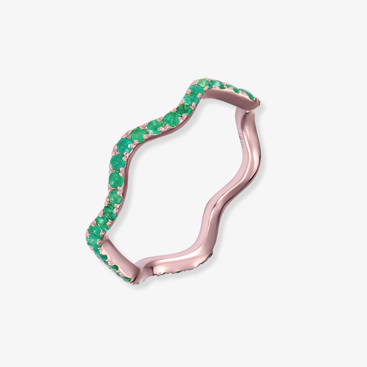 Color Wavy Band Ring