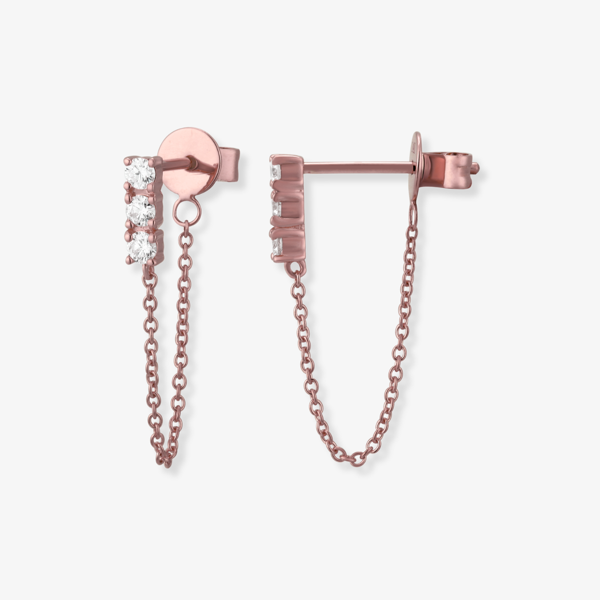 Piercing de tres diamantes