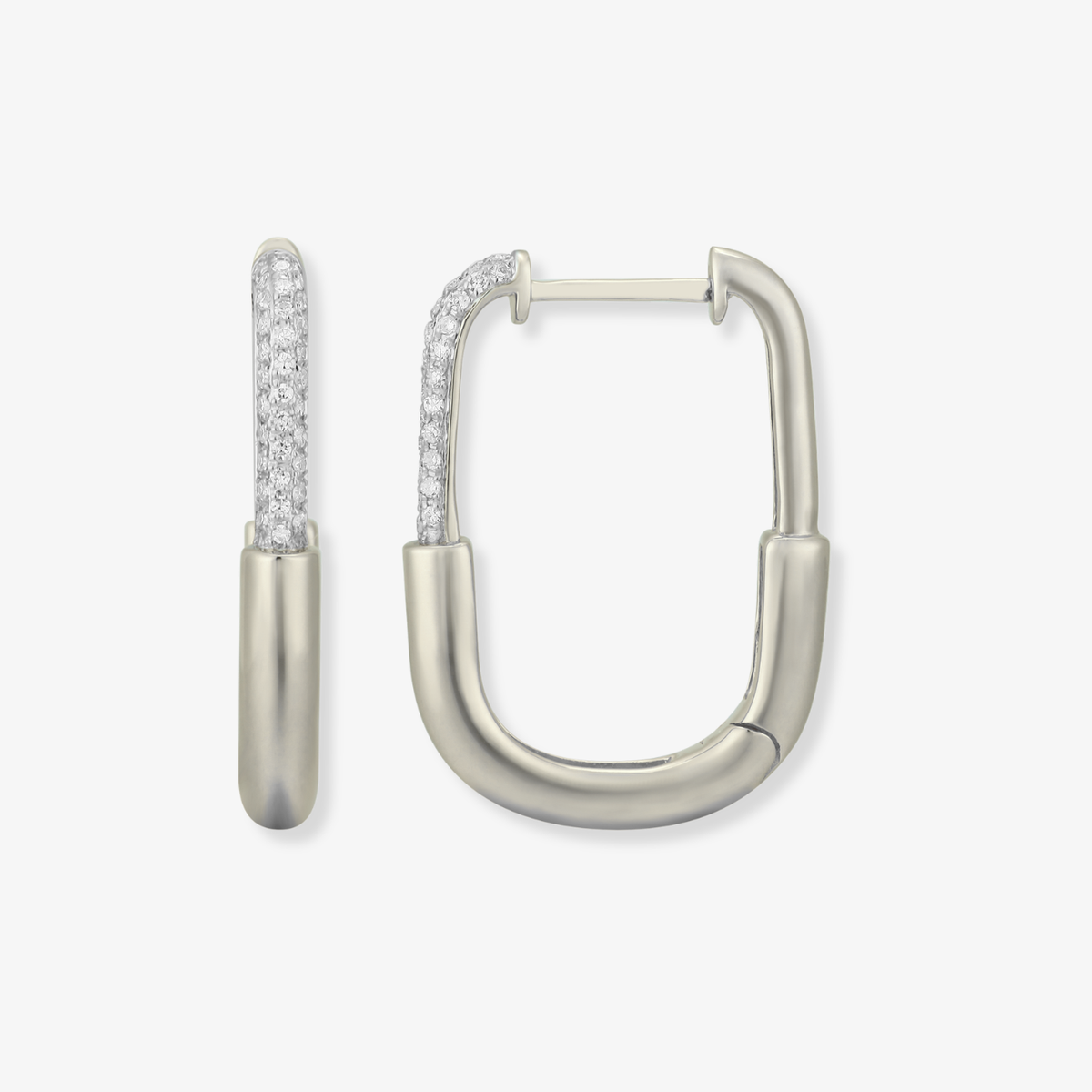 Diamond Gold Tube Hoops