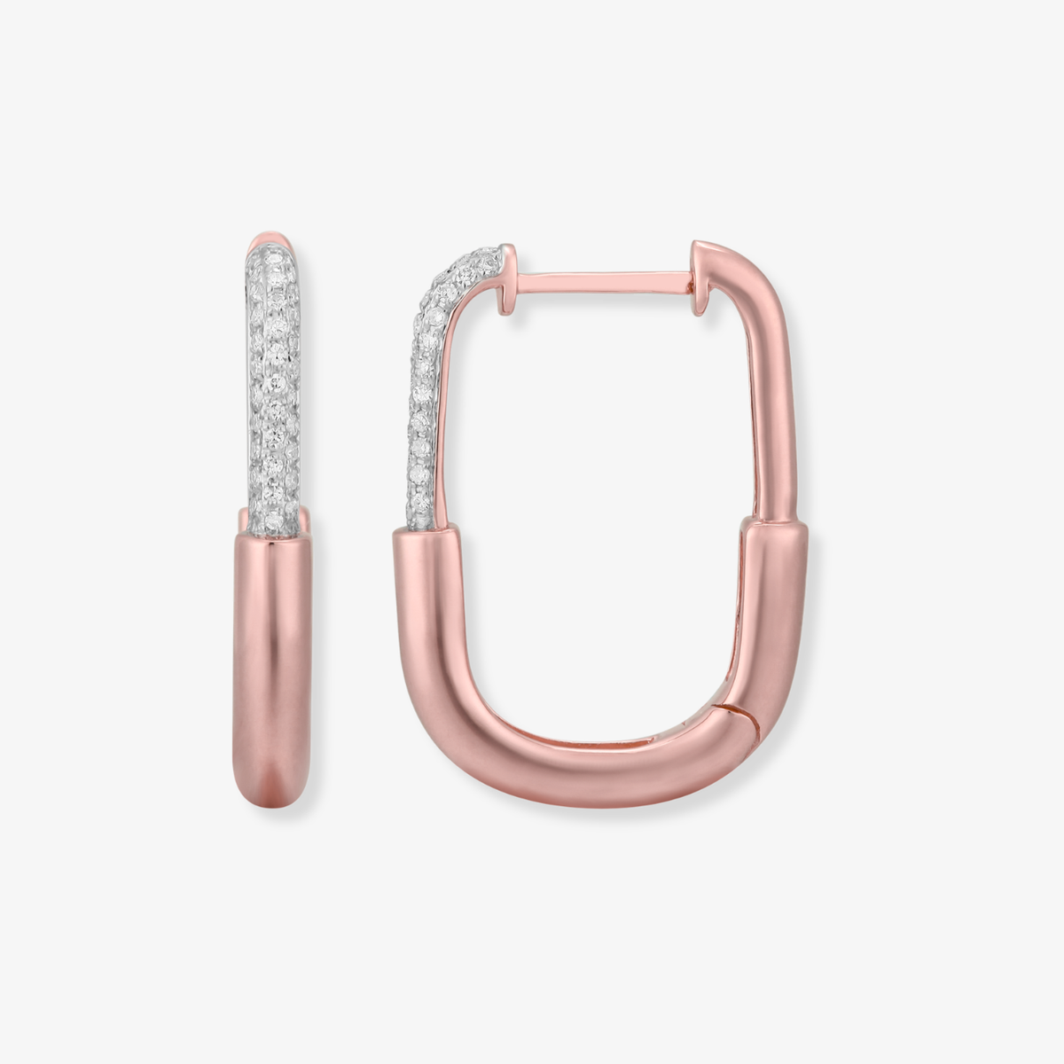 Diamond Gold Tube Hoops