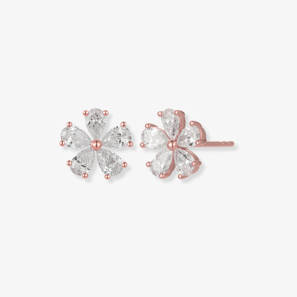 Diamond Flower Earrings
