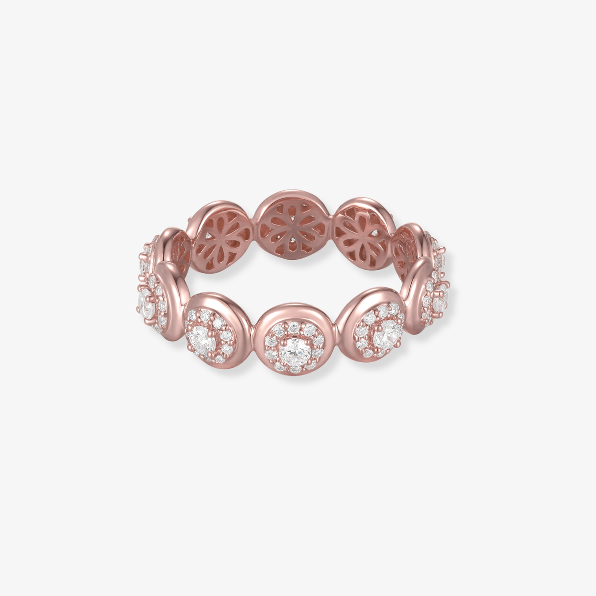 Circle Diamond Cluster Ring
