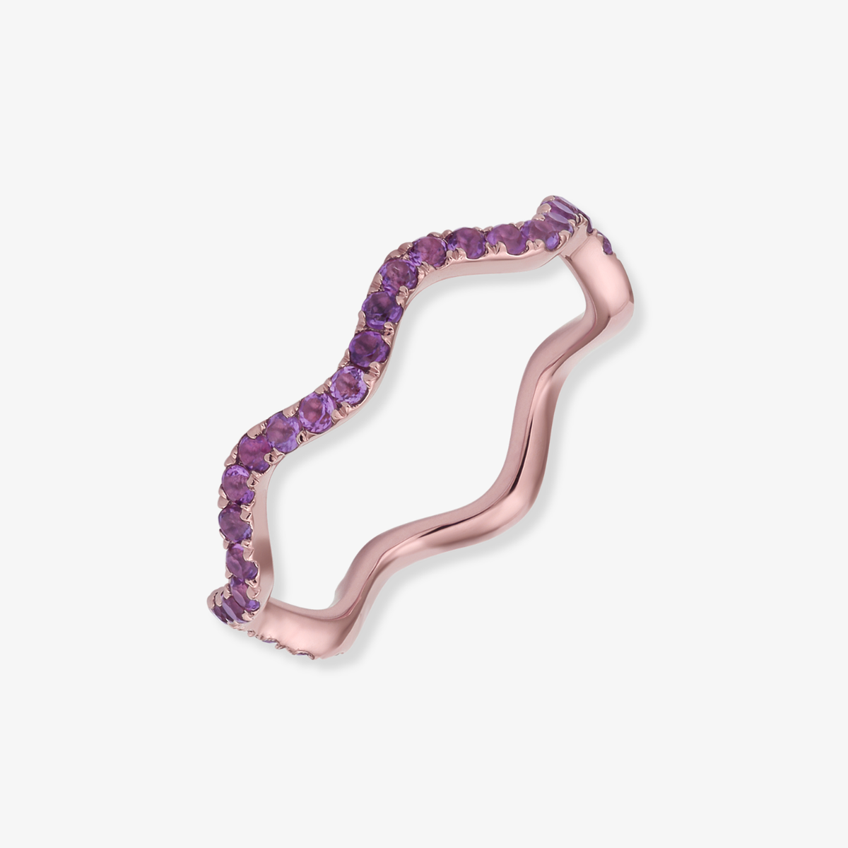 Color Wavy Band Ring