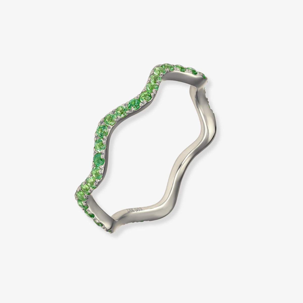 Color Wavy Band Ring