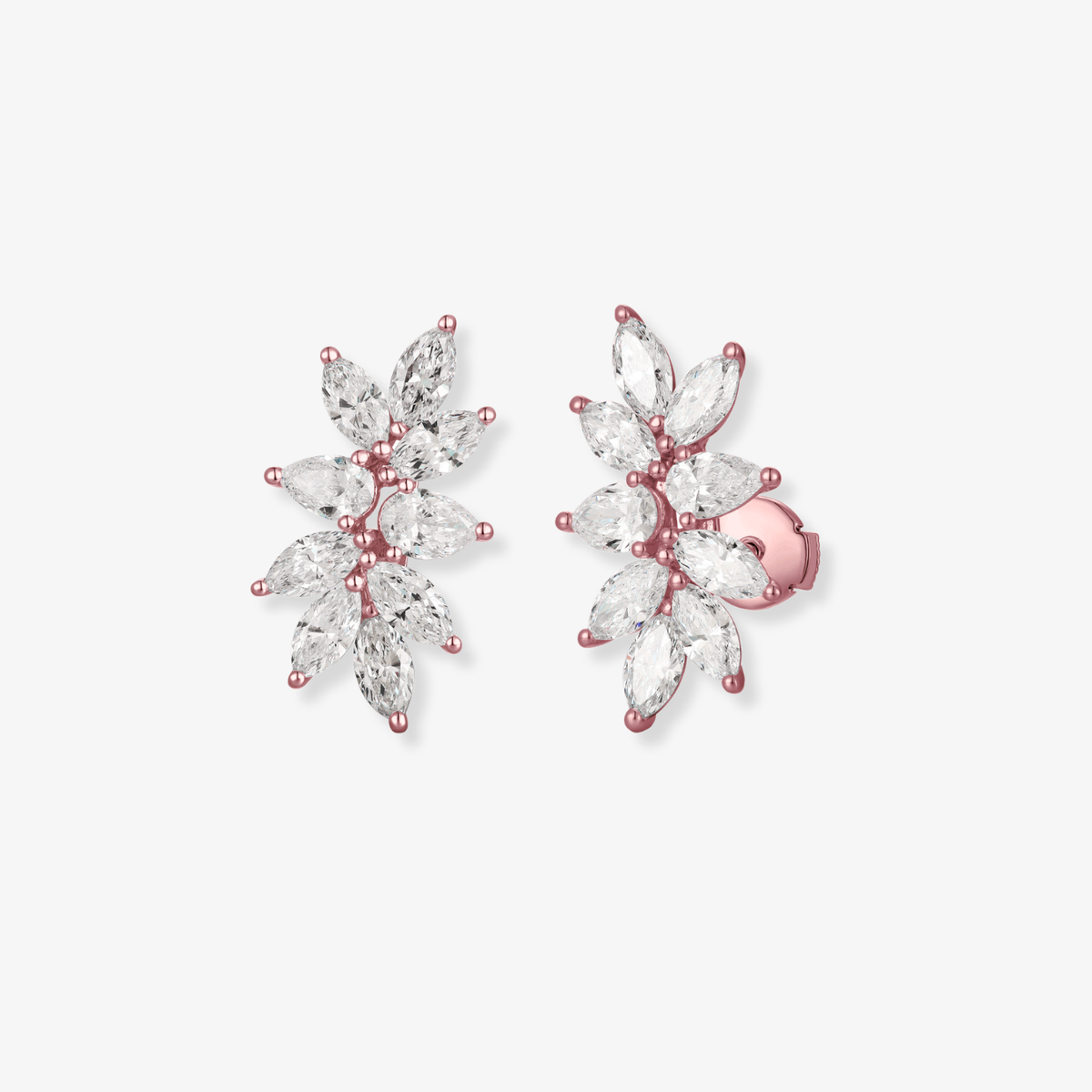 Marquise and Pear Statement Claw Earrings